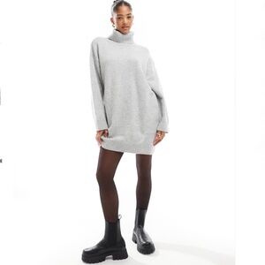 ASOS Gray Oversized Sweater Dress Size 2